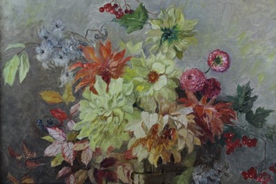 Lot 203 - Stephanie Von Trauttweiller oil on canvas still life study of flowers