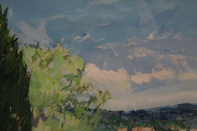 Lot 1059 - Anthony Atkinson (1929-2014) gouache - Road below Souzette, signed, in glazed frame, 43cm x 31cm  
Provenance: Highgate Fine Art