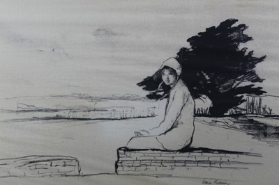 Lot 34 - Ethel Gabain (1883-1950) signed lithograph - West Wind, original label verso, in glazed frame, 33cm x 43cm