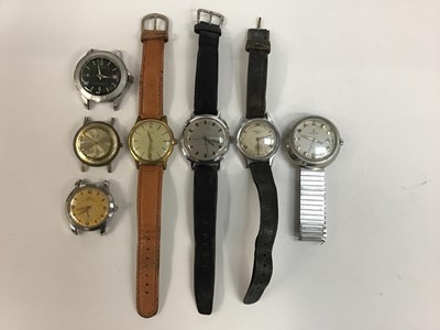 Lot 170 - Group of seven Vintage Wristwatches to include Lemania, J.W. Benson and others (7)