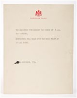 Lot 3 - An Important and emotive First World War Royal...