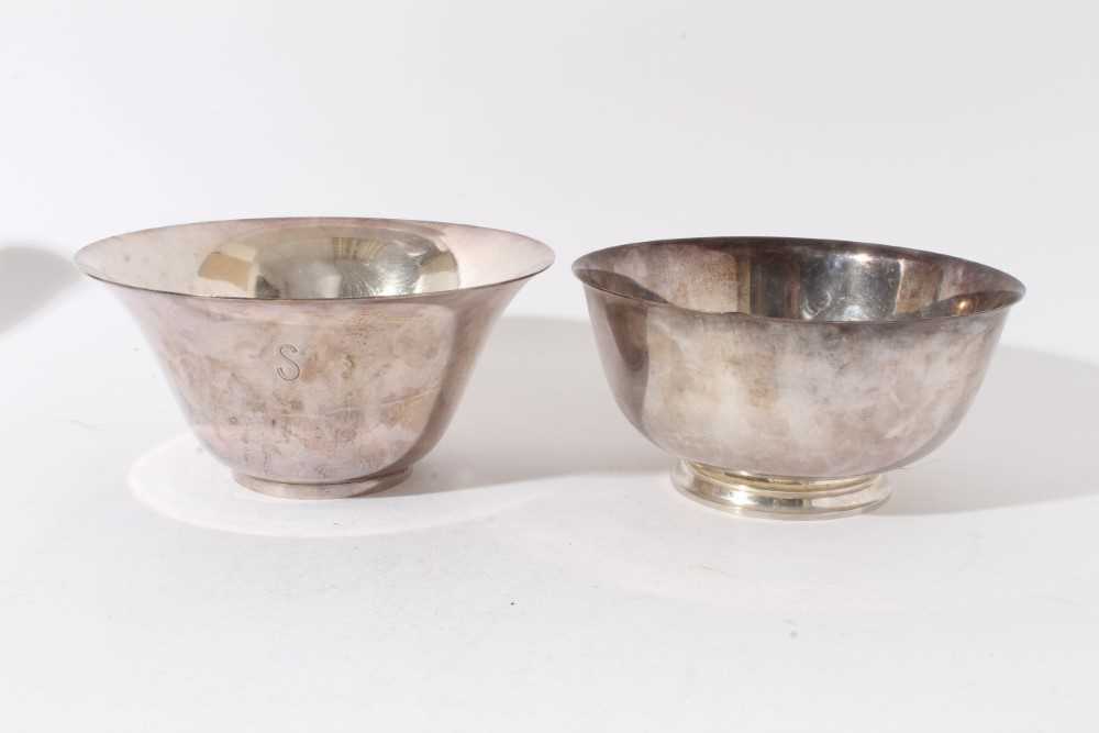 Lot 143 - American silver Rose bowl of circular form with flared rim raised on circular foot, base marked Tiffany & Co, 16667 F Makers 17197