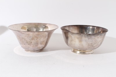 Lot 143 - American silver Rose bowl of circular form with flared rim raised on circular foot, base marked Tiffany & Co, 16667 F Makers 17197