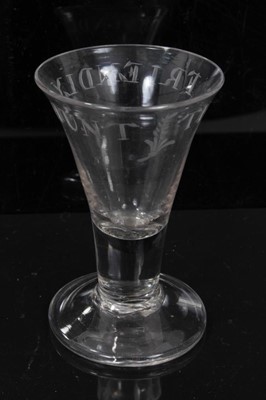 Lot 167 - Georgian firing glass of Jacobite interest, c.1750