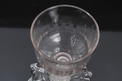 Lot 96 - Georgian opaque twist firing glass, c.1760
