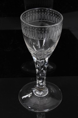 Lot 151 - Four Georgian facet cut wine glasses