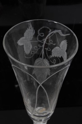 Lot 97 - Georgian double series opaque twist ale glass, c.1765