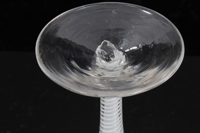 Lot 97 - Georgian double series opaque twist ale glass, c.1765