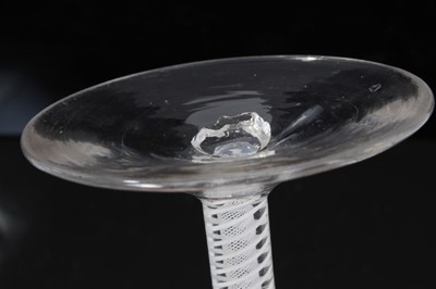 Lot 97 - Georgian double series opaque twist ale glass, c.1765