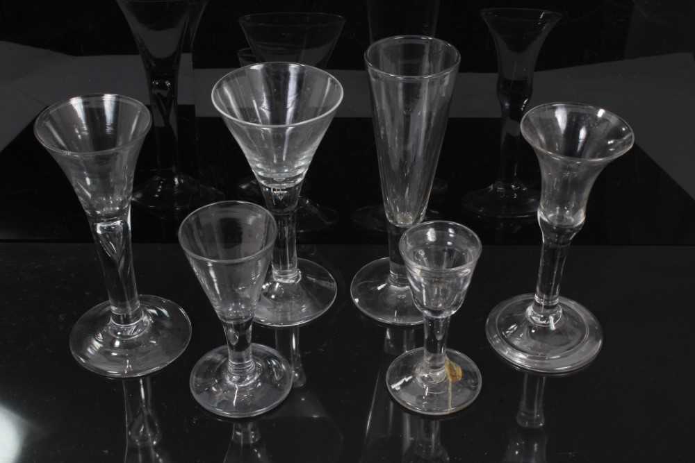 Lot 150 - Six Georgian plain stem drinking glasses