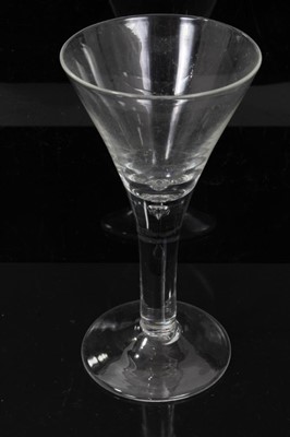Lot 150 - Six Georgian plain stem drinking glasses