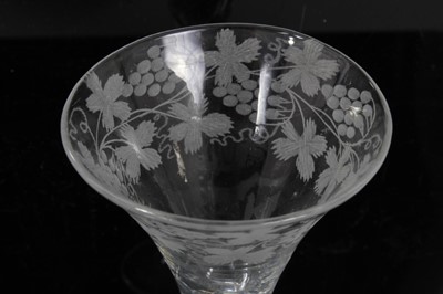 Lot 159 - Georgian mercury twist wine glass, c.1750