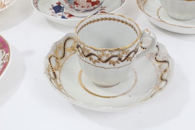 Lot 108 - A Miles Mason sucrier and cover, pattern number 523, another, pattern number 450, a Rockingham cup and saucer and other items