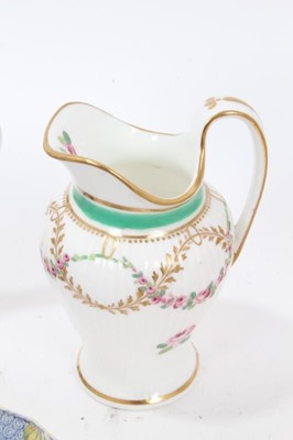 Lot 108 - A Miles Mason sucrier and cover, pattern number 523, another, pattern number 450, a Rockingham cup and saucer and other items