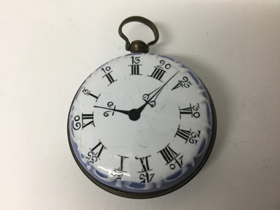 Lot 296 - A rare Bilston enamel Faux Montre, or toy watch, circa 1770