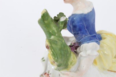 Lot 74 - Meissen figure of a young woman, circa 1755