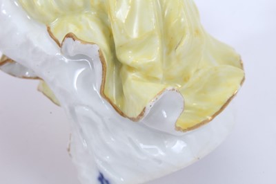 Lot 74 - Meissen figure of a young woman, circa 1755