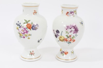 Lot 77 - A pair of Meissen flower painted vases, circa 1760