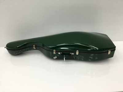 Lot 31 - Good quality cello case by Paxman Ltd., with metallic green finish, together with cello bow, internal measurement approximately 132cm