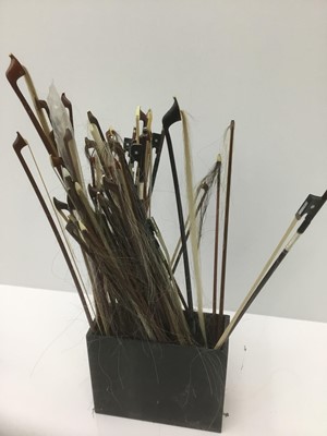 Lot 20 - Large collection of violin, viola and cello bows for refurbishment