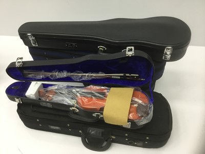 Lot 21 - Five Stentor student violins