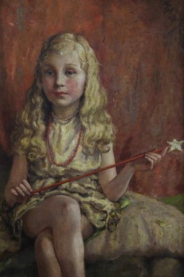 Lot 210 - William A Cuthbertson (early 20th century) oil on canvas, girl with wand