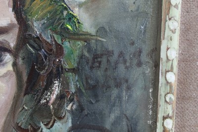 Lot 209 - Manner of Omega School oil on board, The May Queen, indistinctly signed and dated 1940.