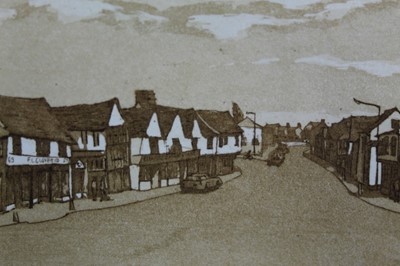 Lot 295 - Pair limited edition signed Glynn Thomas etchings- The Siege House and The Rose and Crown, both numbered 23 of 100, in glazed frames