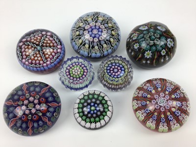 Lot 609 - Eight Perthshire art glass paperweights (8)