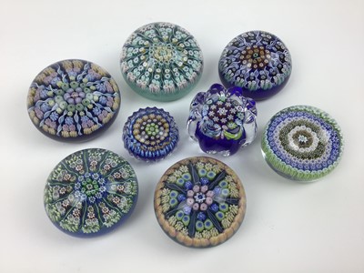 Lot 610 - Eight Perthshire art glass paperweights (8)