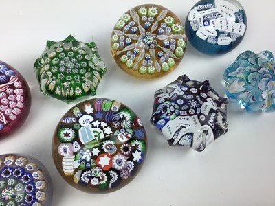 Lot 607 - Eight John Deacons art glass paperweights (8)