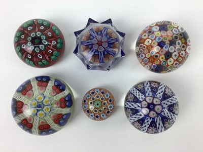 Lot 604 - Six Strathearn art glass paperweights circa 1970 (6)