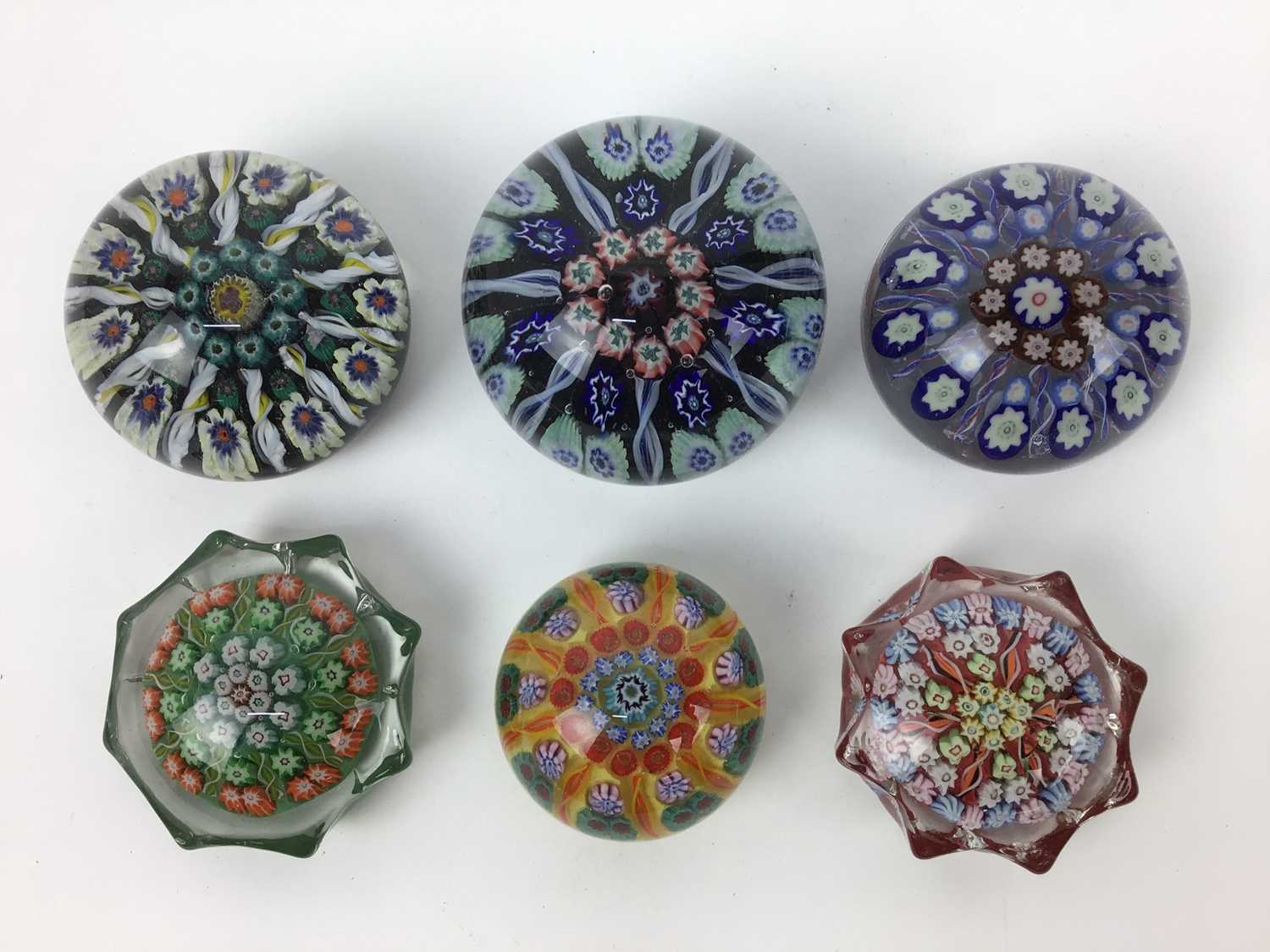 Lot 602 - Six Vasart art glass paperweights circa 1960 (6)