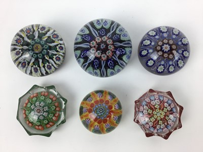 Lot 602 - Six Vasart art glass paperweights circa 1960 (6)