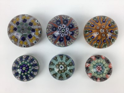 Lot 605 - Six Vasart art glass paperweights circa 1960 (6)