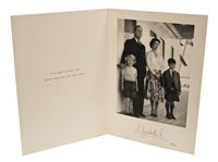 Lot 67 - HM Queen Elizabeth II - signed 1956 Christmas...