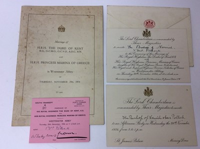 Lot 86 - The Wedding of H.R.H. Prince George Duke of Kent to H.R.H. Princess Marina of Greece, November 29th 1934