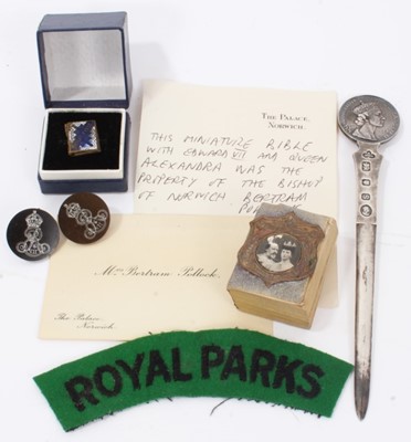 Lot 88 - The Right Reverend Bertram Pollock The Lord Bishop of Norwich K.C.V.O. , D.D. - Edwardian minature bible with portrait photographs of King Edward VII to cover , minature photo album Royal Family lo...