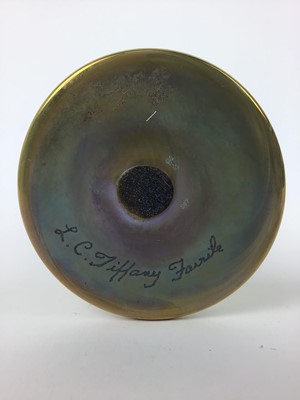 Lot 129 - Early 20th century Tiffany & Co Favrile iridescent glass scent bottle and stopper, circa 1910.