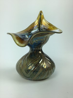 Lot 582 - Jack in the pulpit art glass vase by Vaclav Stepanek signed