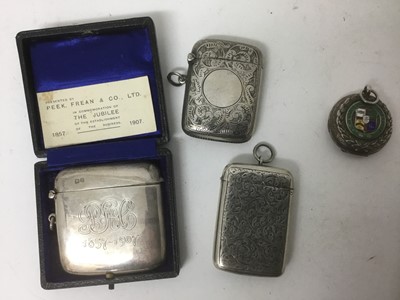 Lot 22 - Three silver vestas