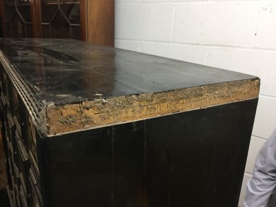 Lot 600 - Fine 18th century and later Italian pietra dura and ebonised cabinet on stand