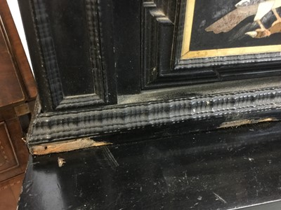 Lot 600 - Fine 18th century and later Italian pietra dura and ebonised cabinet on stand