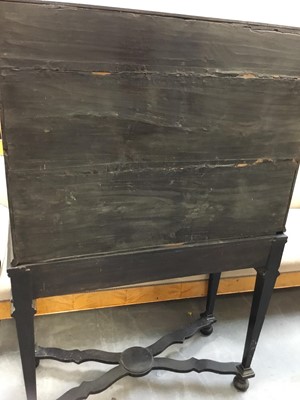 Lot 600 - Fine 18th century and later Italian pietra dura and ebonised cabinet on stand