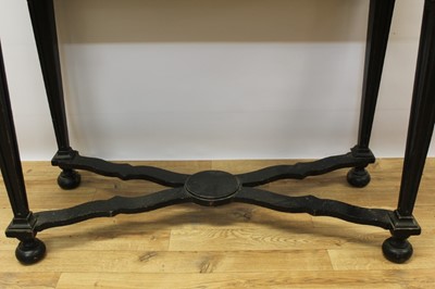 Lot 600 - Fine 18th century and later Italian pietra dura and ebonised cabinet on stand