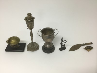 Lot 56 - Early 20th century novelty silver plated table lighter
