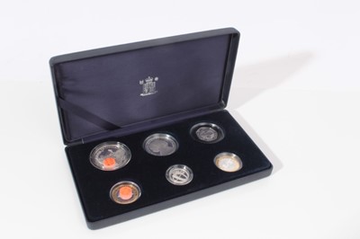 Lot 503 - G.B. - The Royal Mint Issued six coin silver proof to include Britannia £2 2007 (ref: Spink BF11) and five other coins in case of issue (1 coin set)