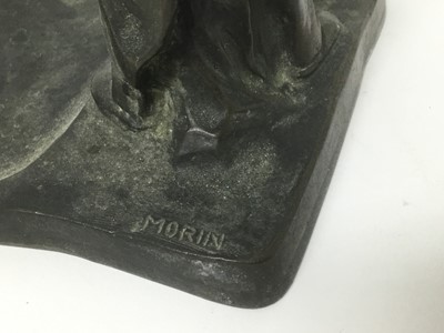 Lot 385 - George Morin (1874-1950) Art Deco bronze card tray