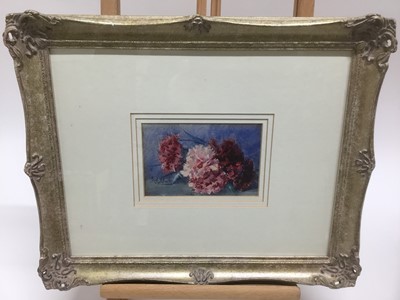 Lot 366 - M Chalibert (early 20th century), watercolour, still life of cut flowers, signed, 9 x 14cm