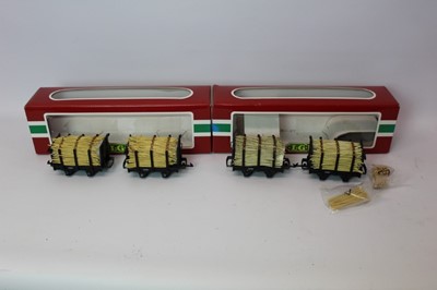 Lot 1483 - Railway LGB Rolling Stock 41170 x2, 32420, 40220, boxed.